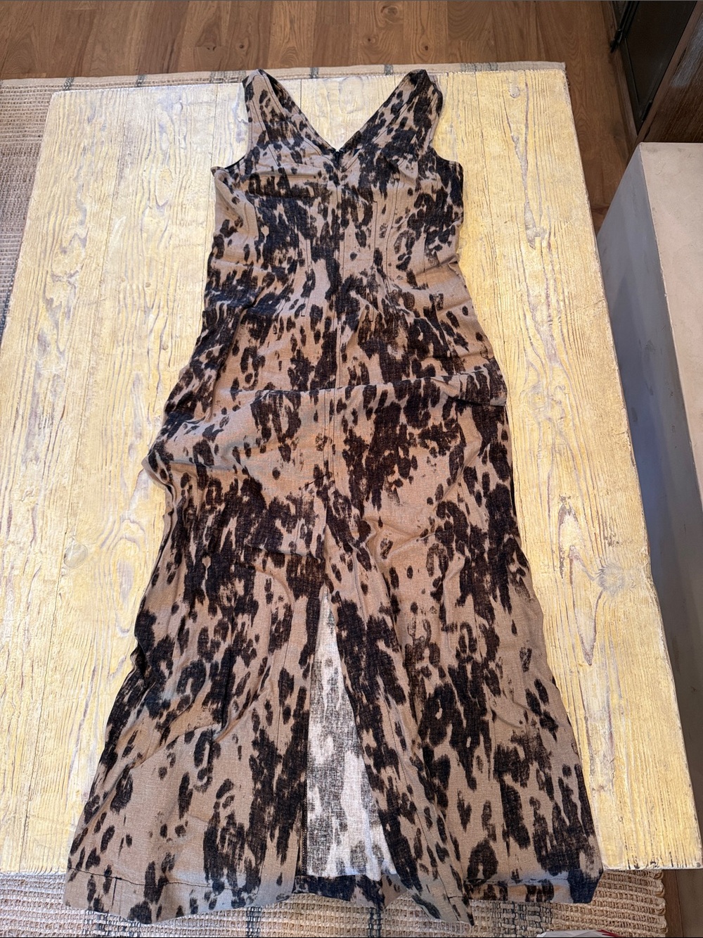 Banana Republic Brown & Black Animal-Print Maxi Dress